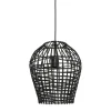 Hanglamp Scarperio Rond 31 cm rotan zwart
