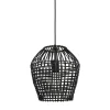 Hanglamp Scarperio Rond 28 cm rotan zwart