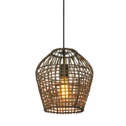 Hanglamp Scarperio Rond 28 cm rotan bruin