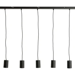 Hanglamp Trecate Mat zwart 5-lichts