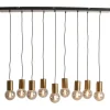 Hanglamp Trecate Ruw antiek brons 9-lichts