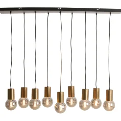 Hanglamp Trecate Ruw antiek brons 9-lichts