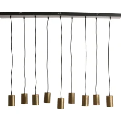 Hanglamp Trecate Ruw antiek brons 9-lichts
