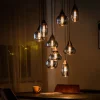 Hanglamp zwart Smoke glas 9-lichts - Lungo