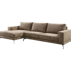 Hoekbank links Andelo Bruin premium comfort
