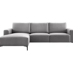 Hoekbank links Fabria Donkergrijs basic comfort