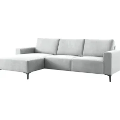 Hoekbank links Fabria Lichtgrijs basic comfort
