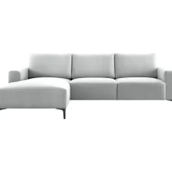 Hoekbank links Fabria Lichtgrijs basic comfort