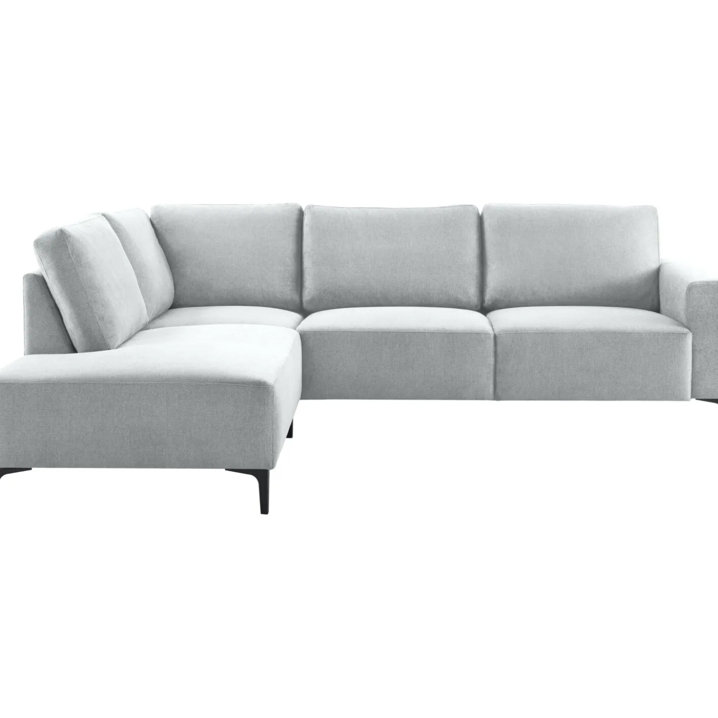 Hoekbank links Fabria Middel lichtgrijs basic comfort
