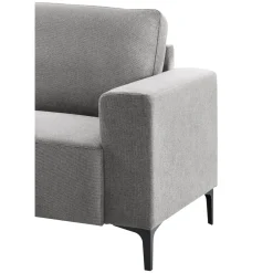 Hoekbank links Fabria Middel donkergrijs basic comfort