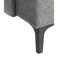 Hoekbank links Fabria Middel donkergrijs basic comfort