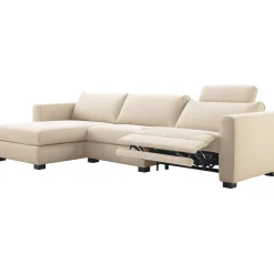 Hoekbank links Licato Naturel relaxfunctie premium comfort
