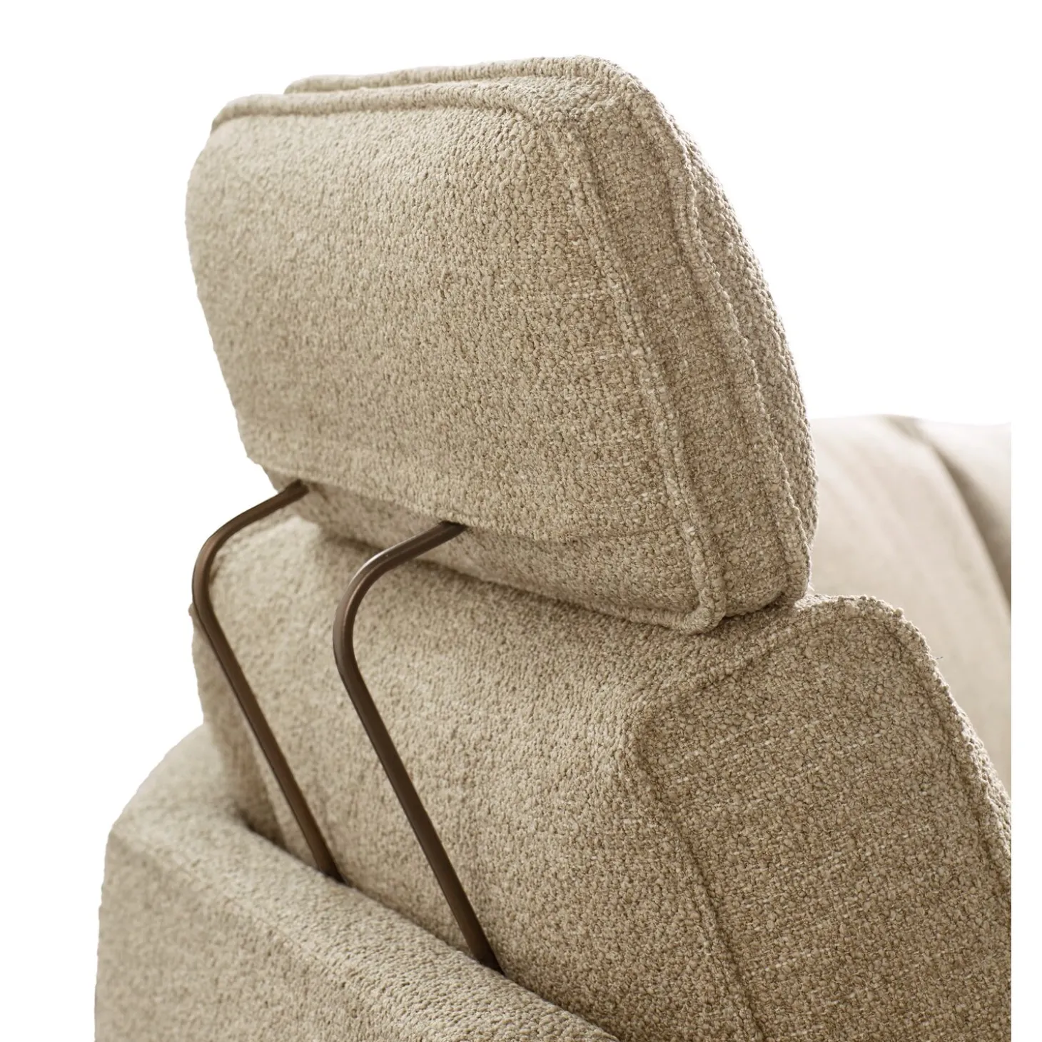 Hoekbank links Licato Taupe relaxfunctie excellent comfort