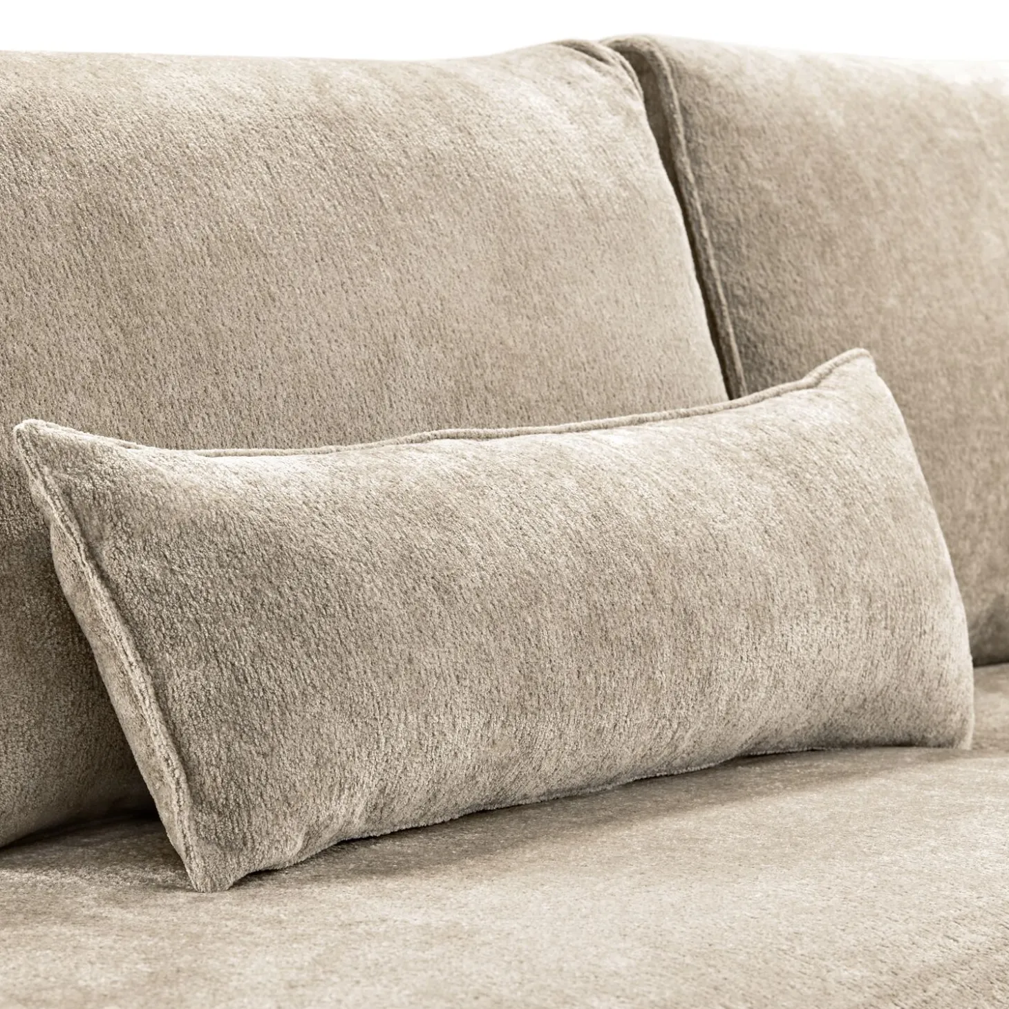 Hoekbank links Licato Taupe relaxfunctie excellent comfort