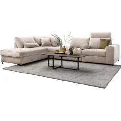 Hoekbank links Licato Taupe relaxfunctie excellent comfort