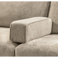 Hoekbank links Licato Taupe relaxfunctie excellent comfort hocker
