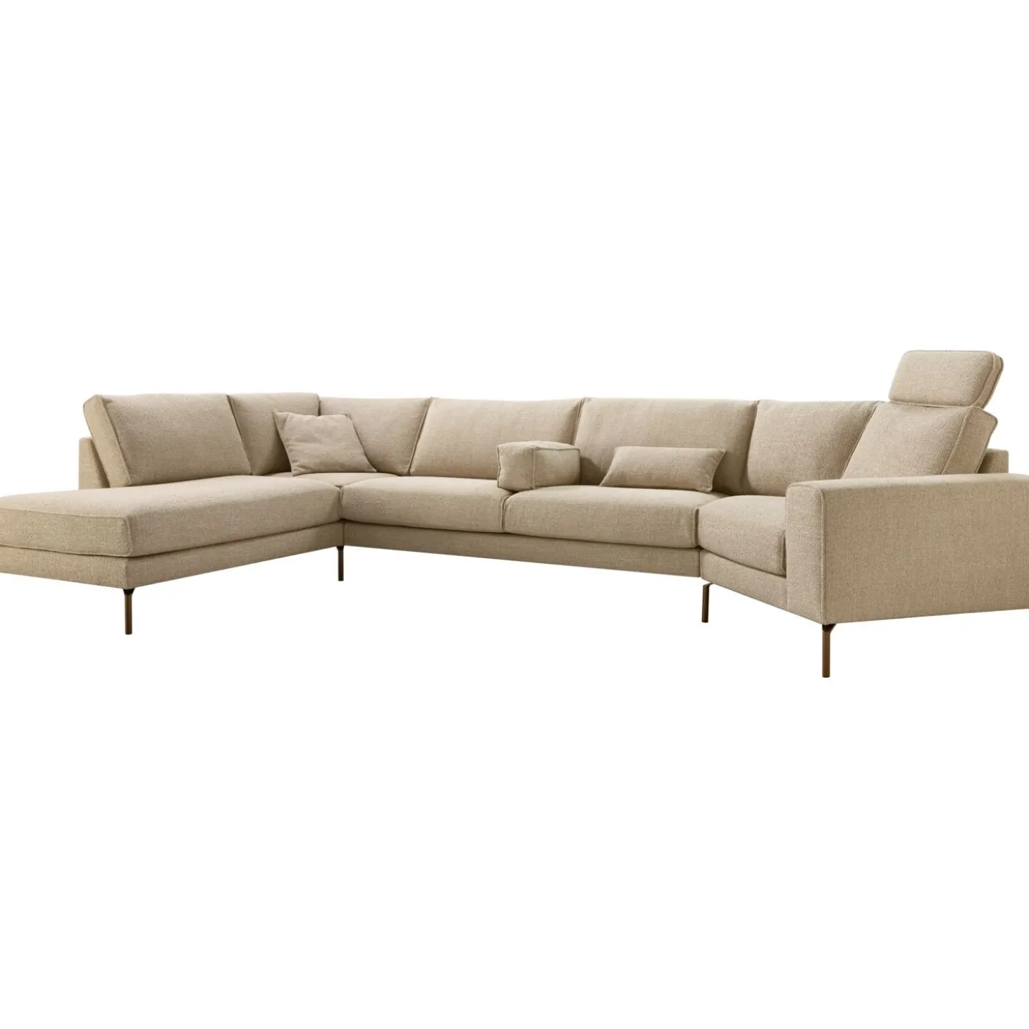 Hoekbank links Linoza Taupe supreme comfort
