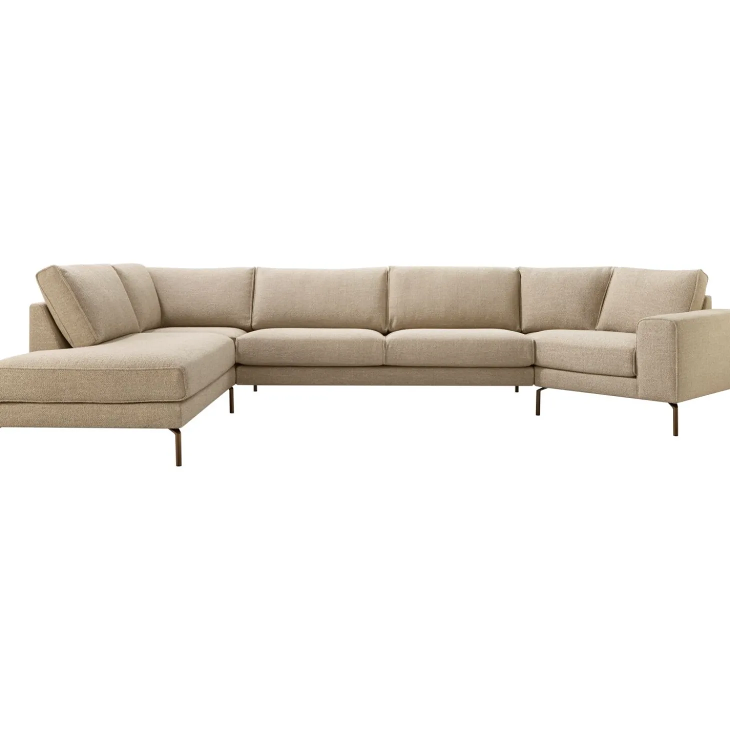 Hoekbank links Linoza Taupe supreme comfort