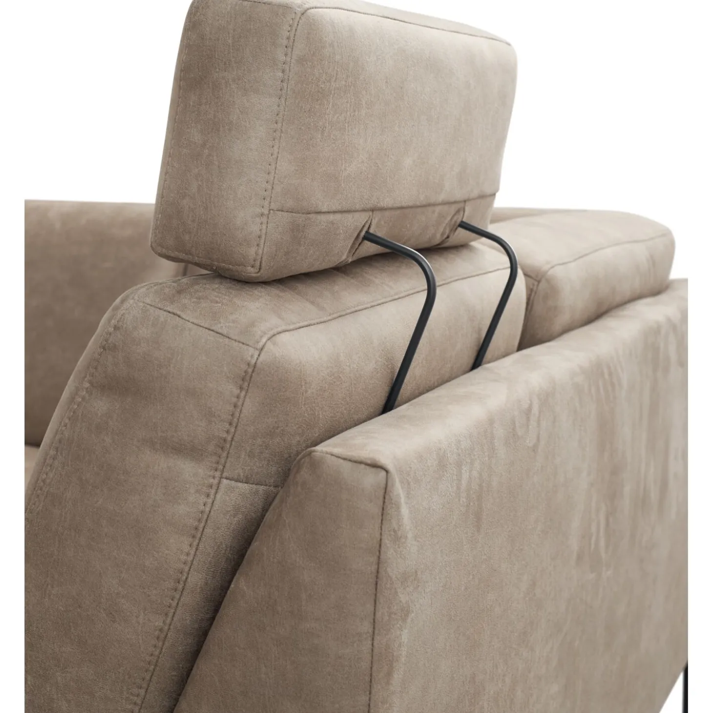 Hoekbank links Moscato Traagschuim beige relaxfunctie