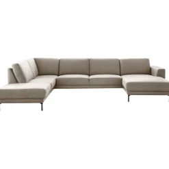 Hoekbank links Moscato Traagschuim beige relaxfunctie