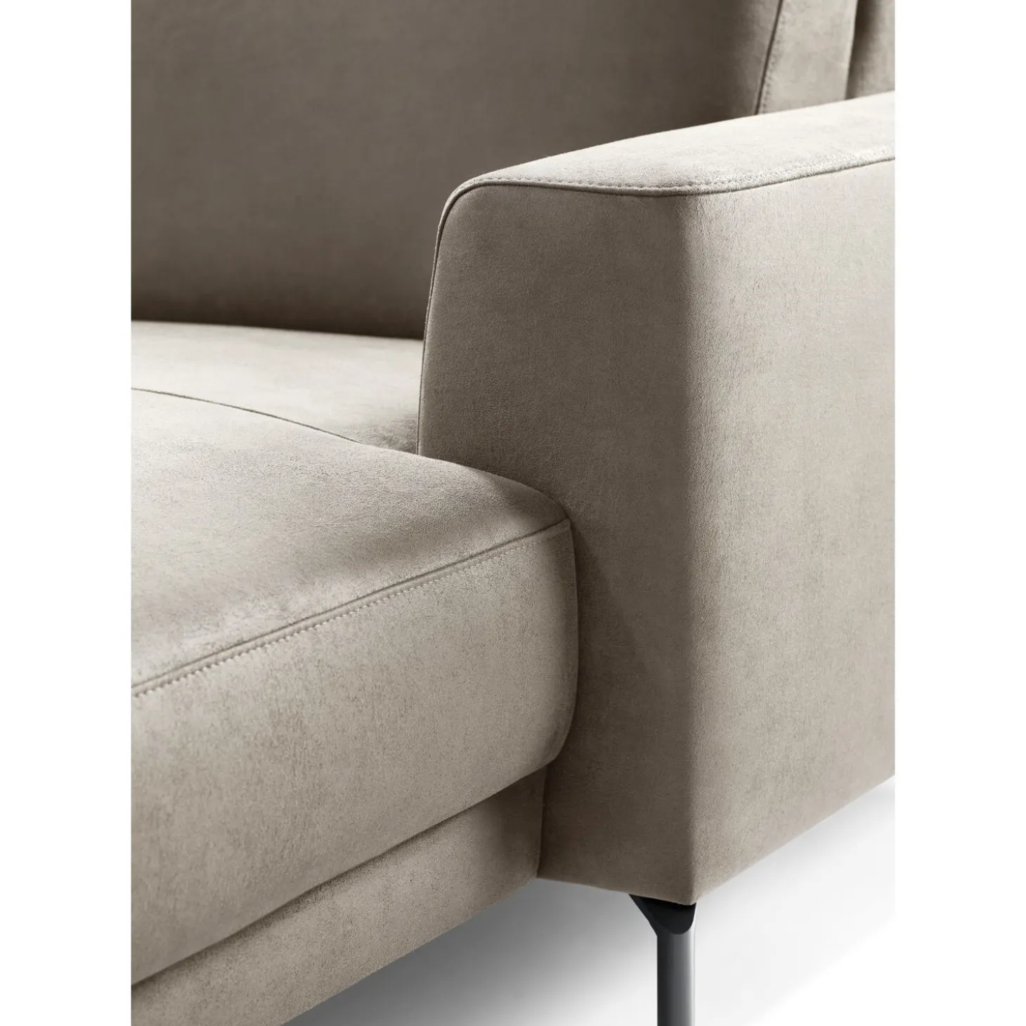Hoekbank links Moscato Traagschuim beige relaxfunctie