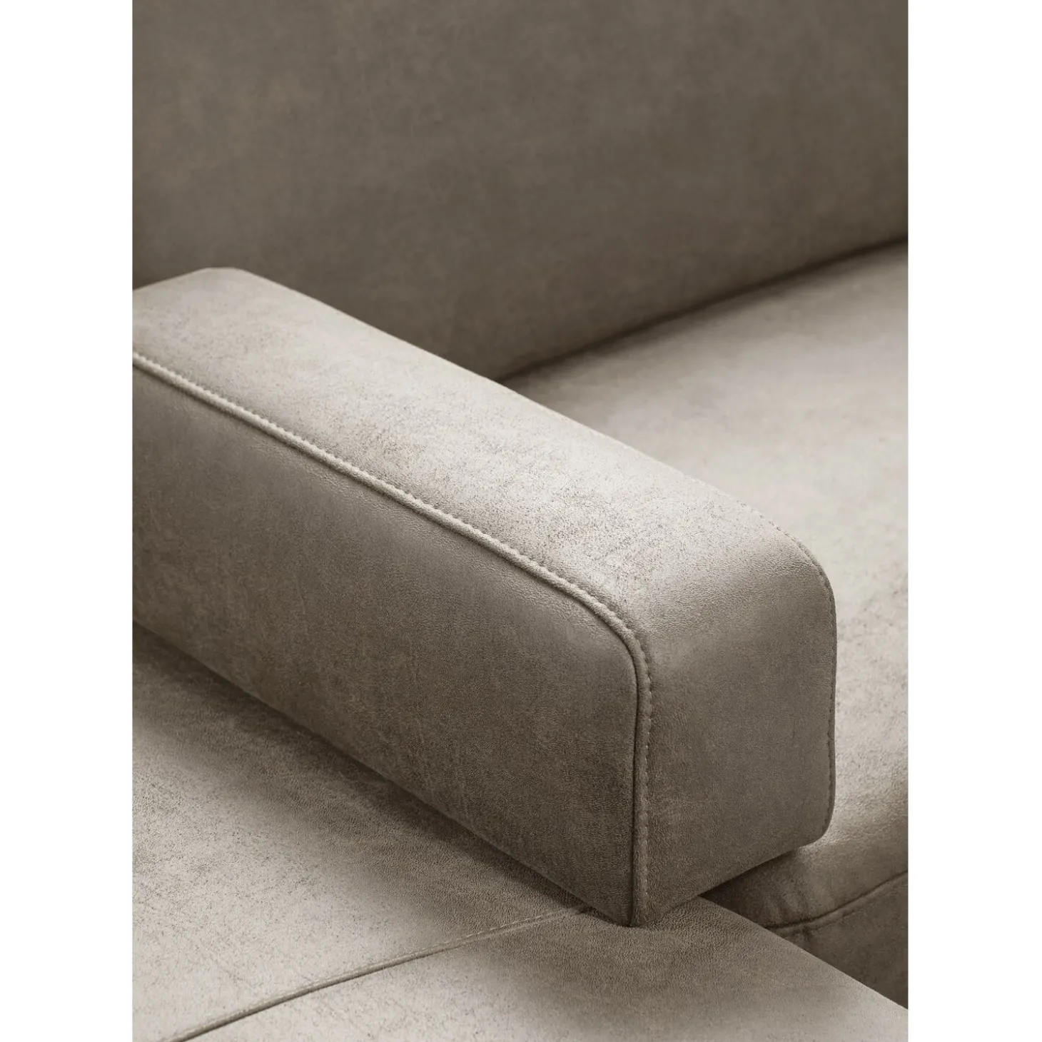 Hoekbank links Moscato Traagschuim beige relaxfunctie