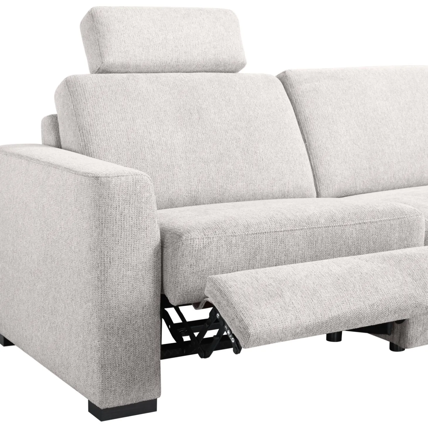 Hoekbank links Muscolo Grijs relaxfunctie premium comfort