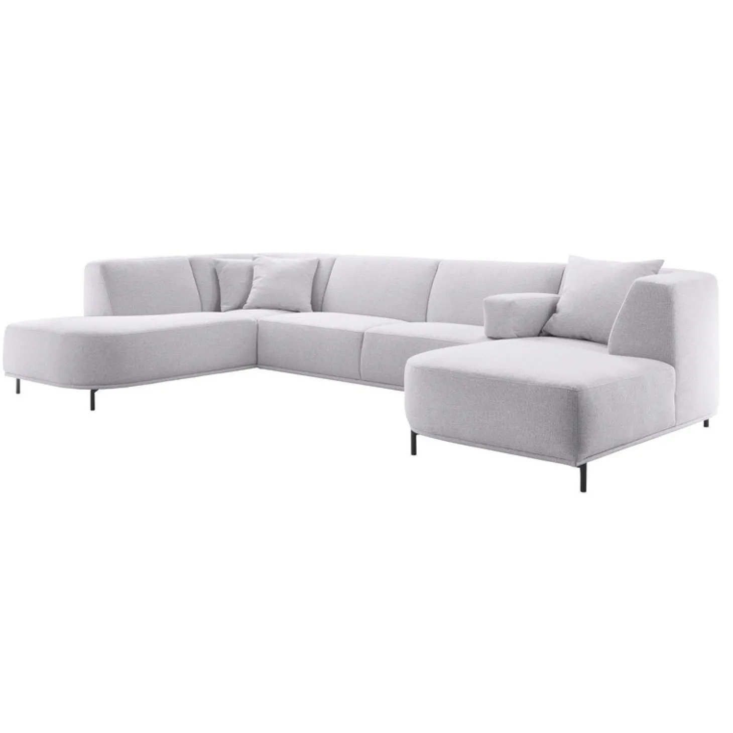 Hoekbank links Pantini Lichtgrijs excellent comfort