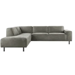 Hoekbank links Pantini Microleder grafiet premium comfort