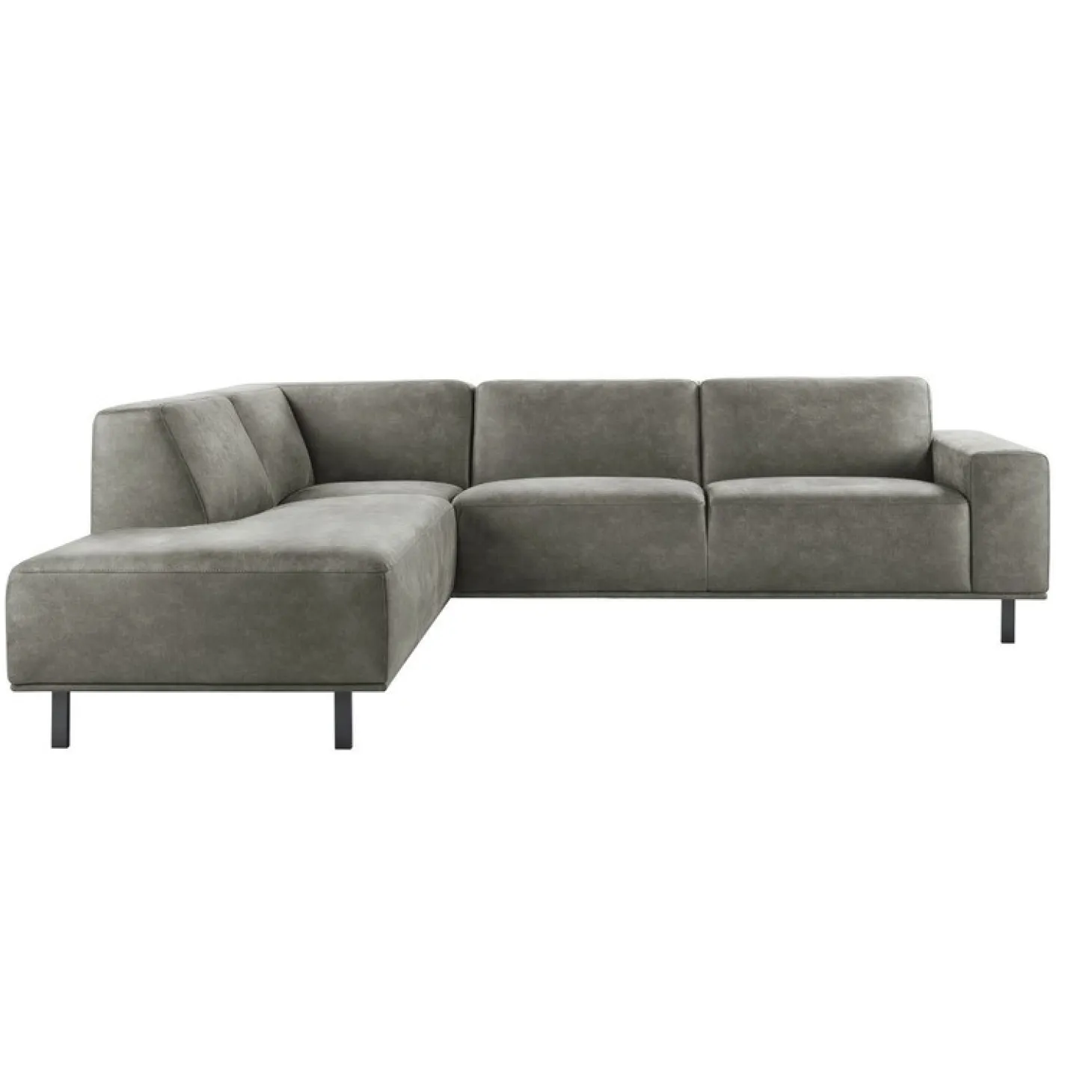 Hoekbank links Pantini Microleder grafiet supreme comfort