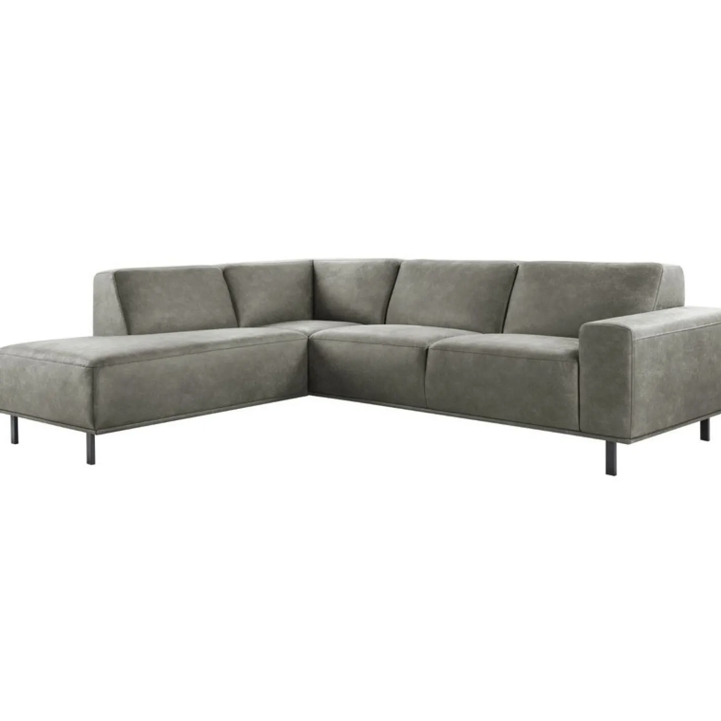 Hoekbank links Pantini Microleder grafiet supreme comfort
