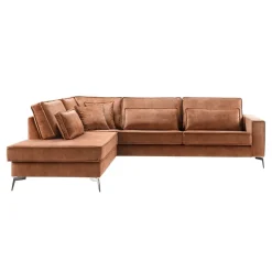 Hoekbank links Pomonte Velvet bruin premium comfort
