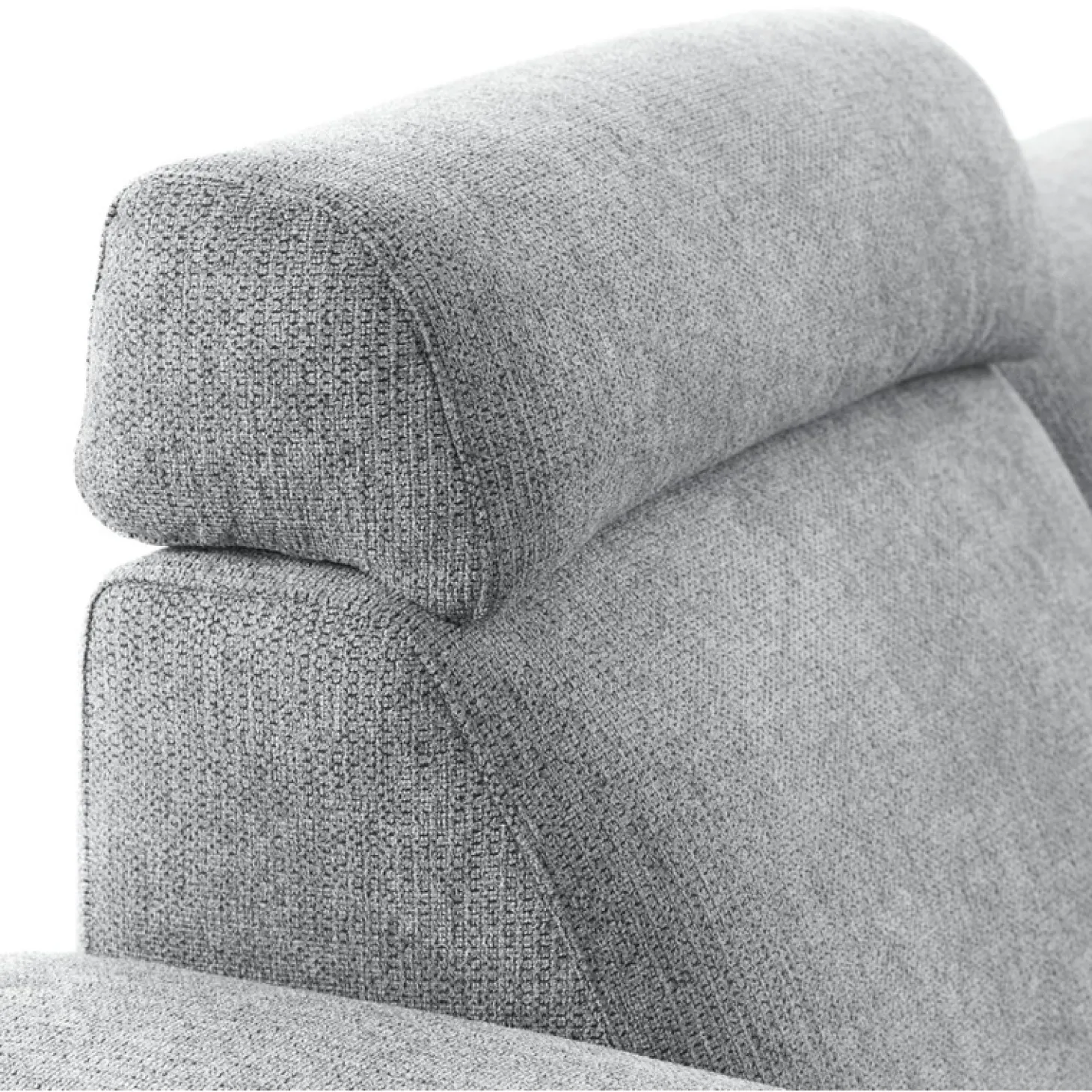 Hoekbank links Puento Gerecycled polyether HR-zitting grijs