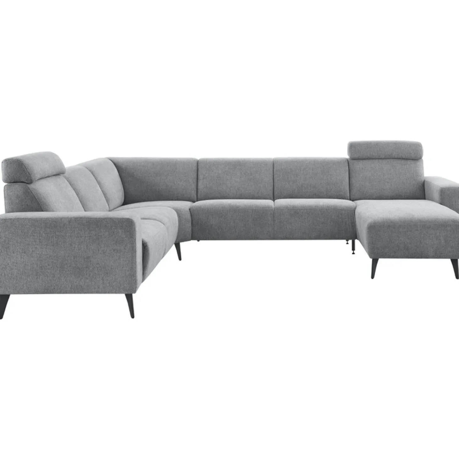 Hoekbank links Puento Gerecycled polyether HR-zitting grijs