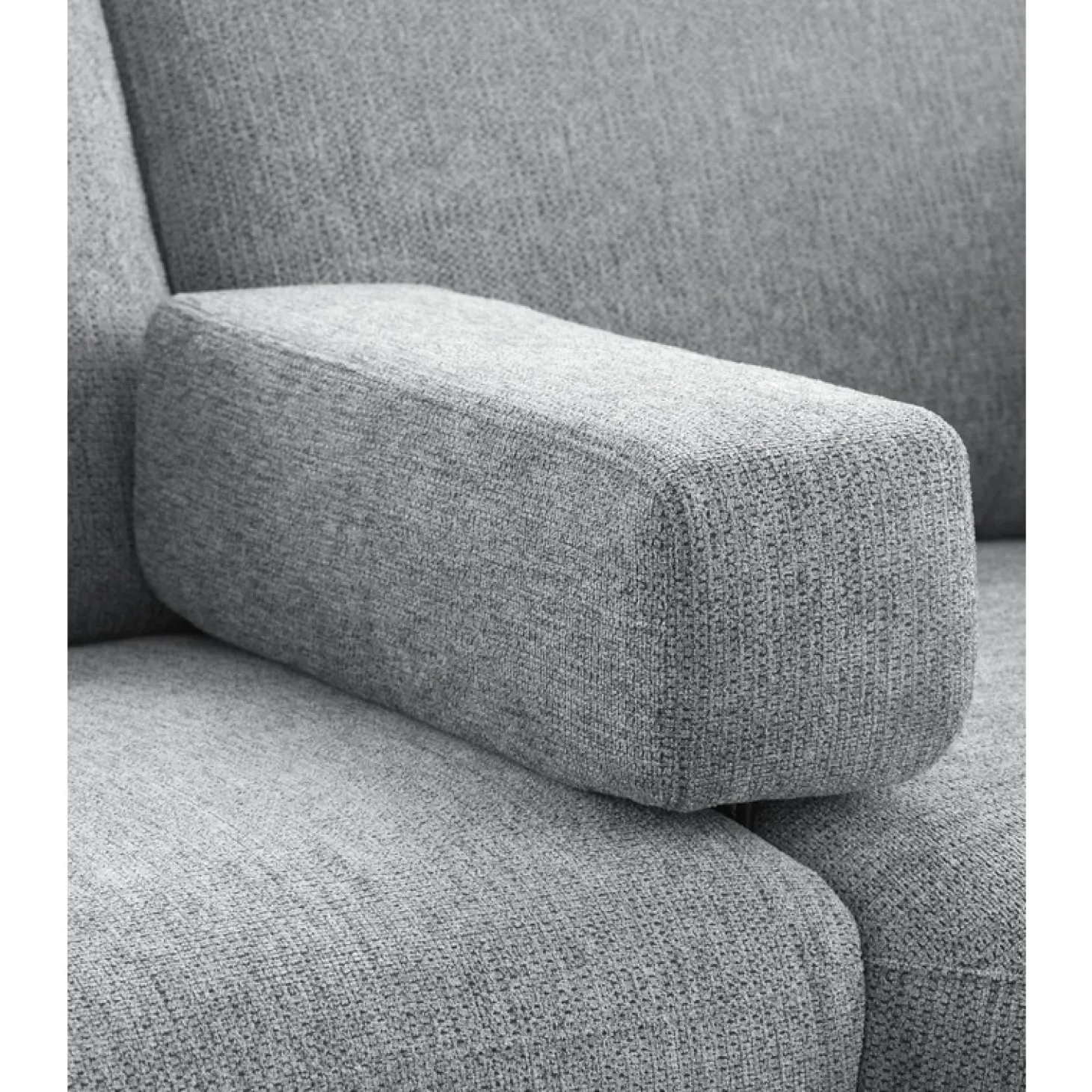 Hoekbank links Puento Gerecycled polyether HR-zitting grijs