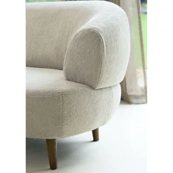 Hoekbank links Tilde Bouclé grijsbeige basic comfort
