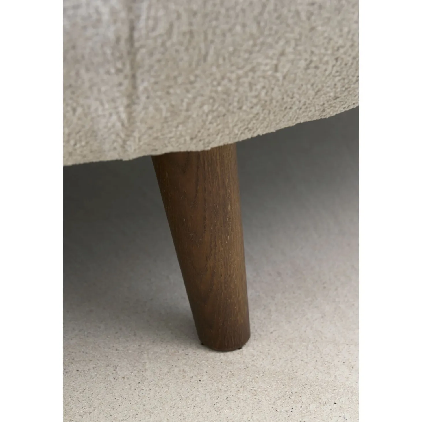 Hoekbank links Tilde Bouclé grijsbeige basic comfort