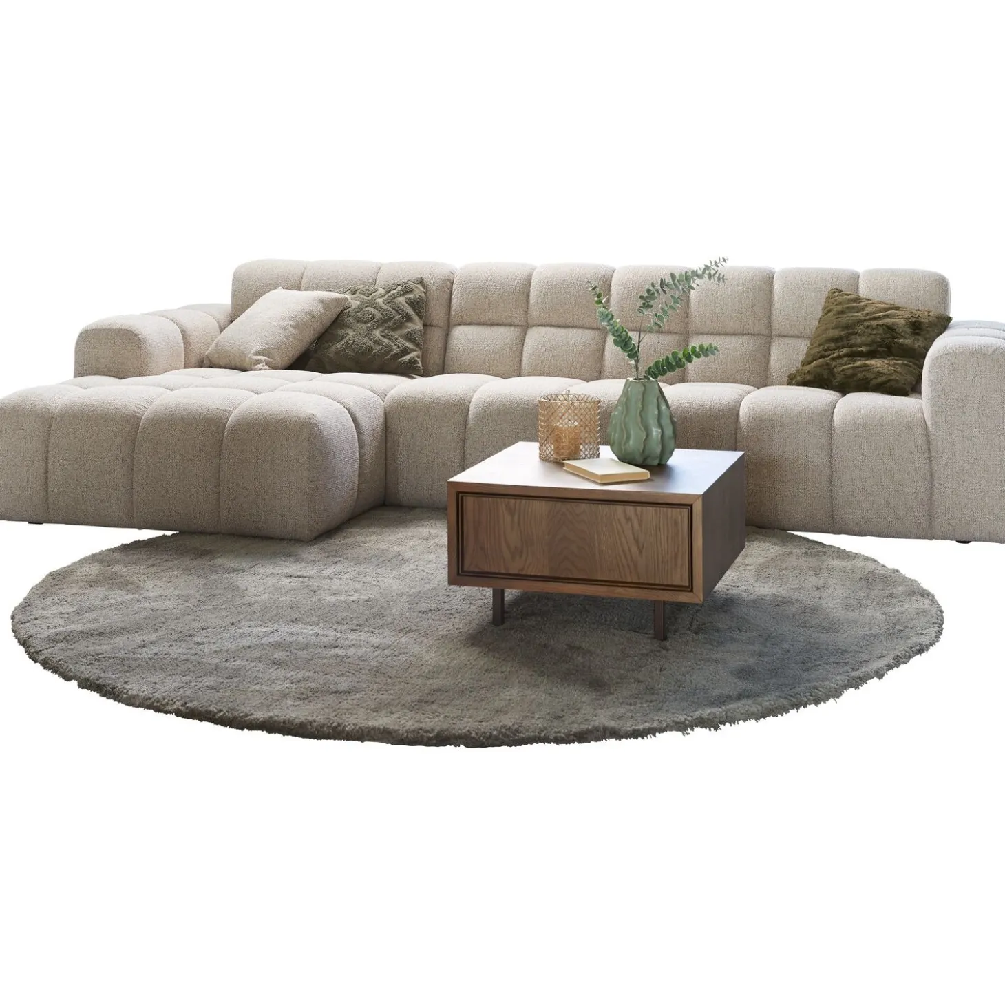 Hoekbank links Tirato Beige premium comfort