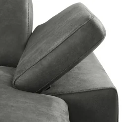 Hoekbank links Tusari Microleder antraciet basic comfort