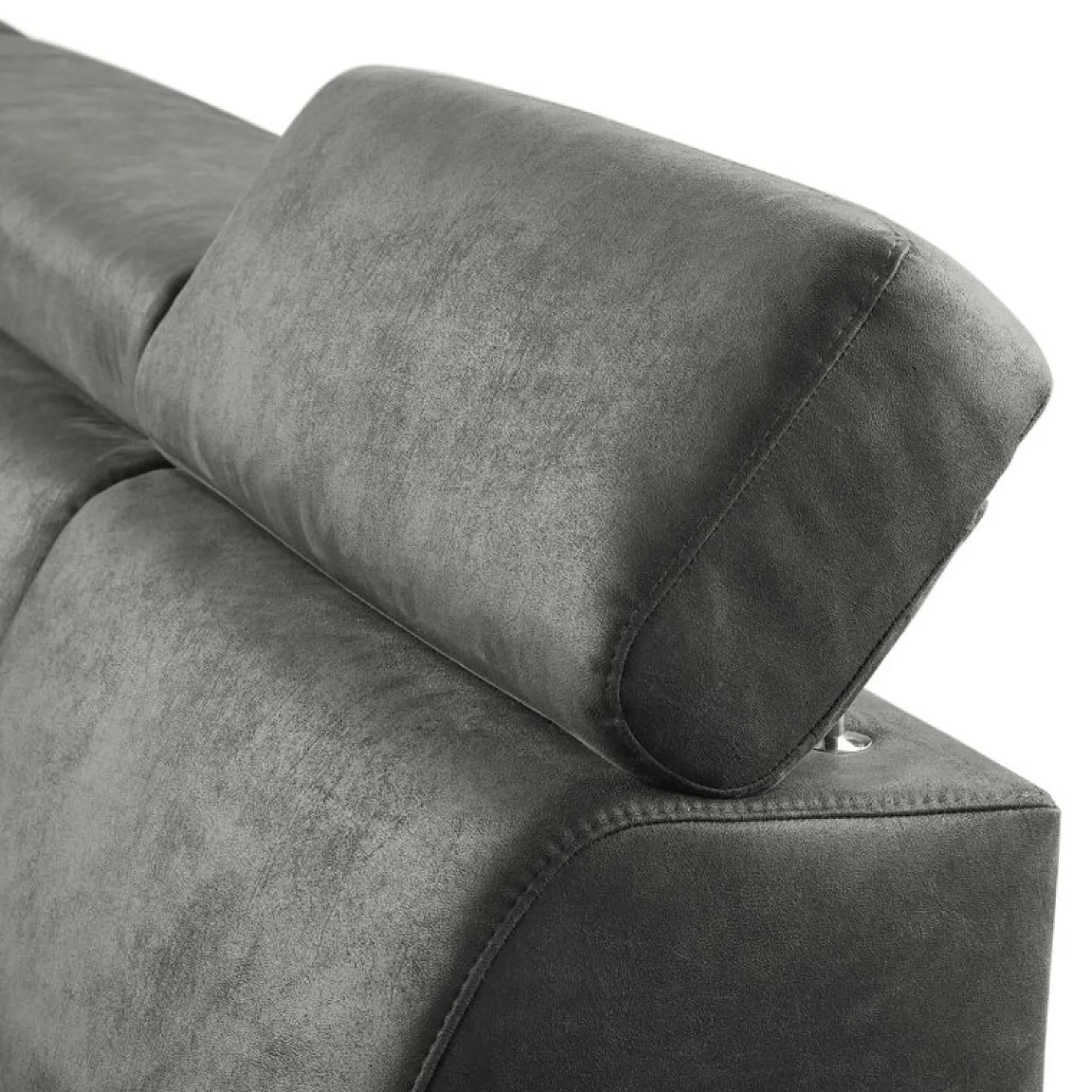 Hoekbank links Tusari Microleder antraciet premium comfort