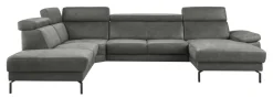 Hoekbank links Tusari Microleder antraciet premium comfort