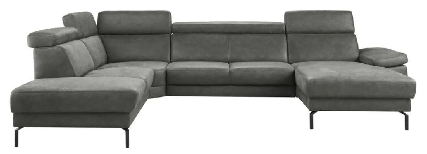 Hoekbank links Tusari Microleder antraciet premium comfort