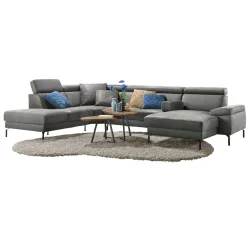 Hoekbank links Tusari Microleder antraciet excellent comfort