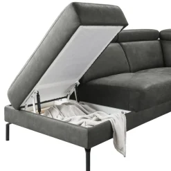 Hoekbank links Tusari Microleder antraciet excellent comfort
