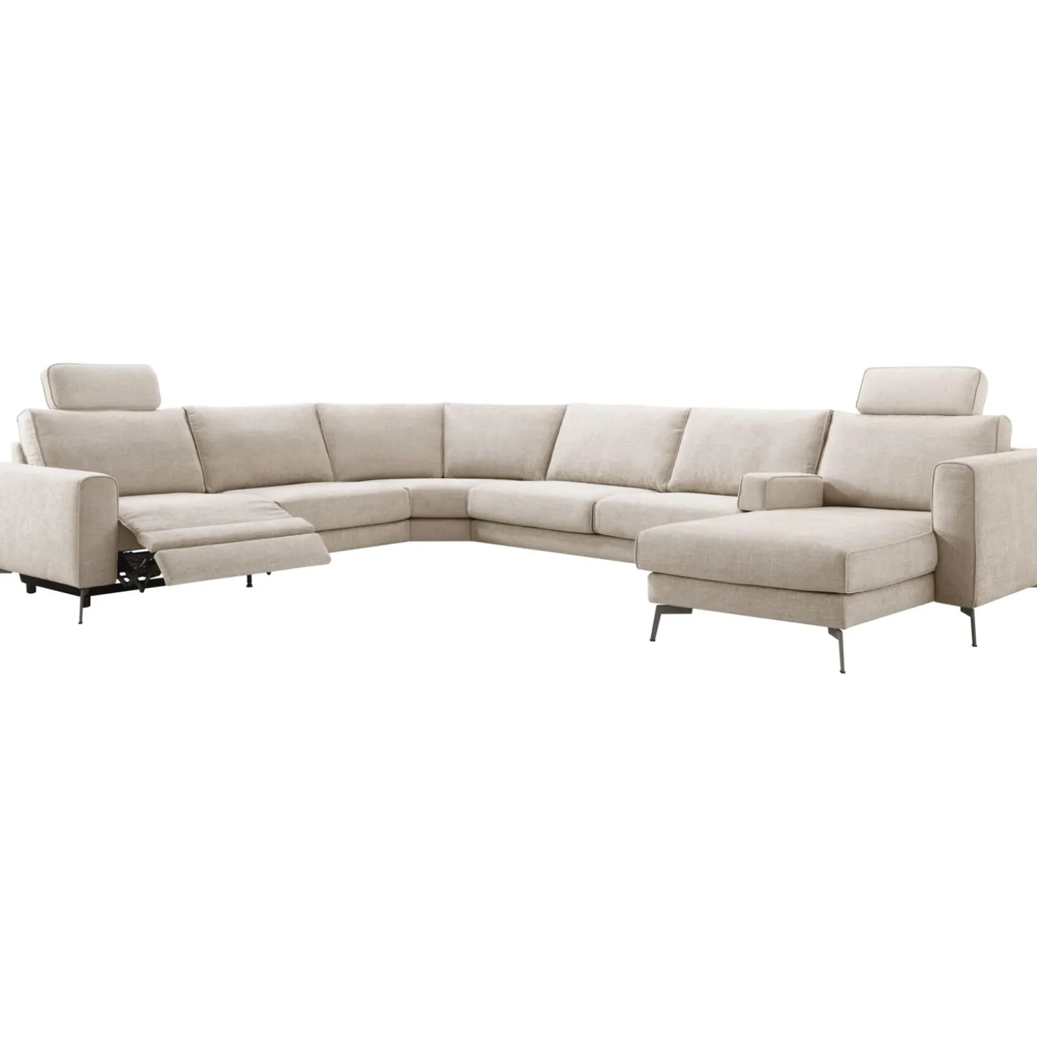 Hoekbank Linoza Naturel relaxfunctie links premium comfort