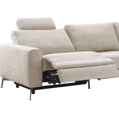Hoekbank Linoza Naturel relaxfunctie links premium comfort