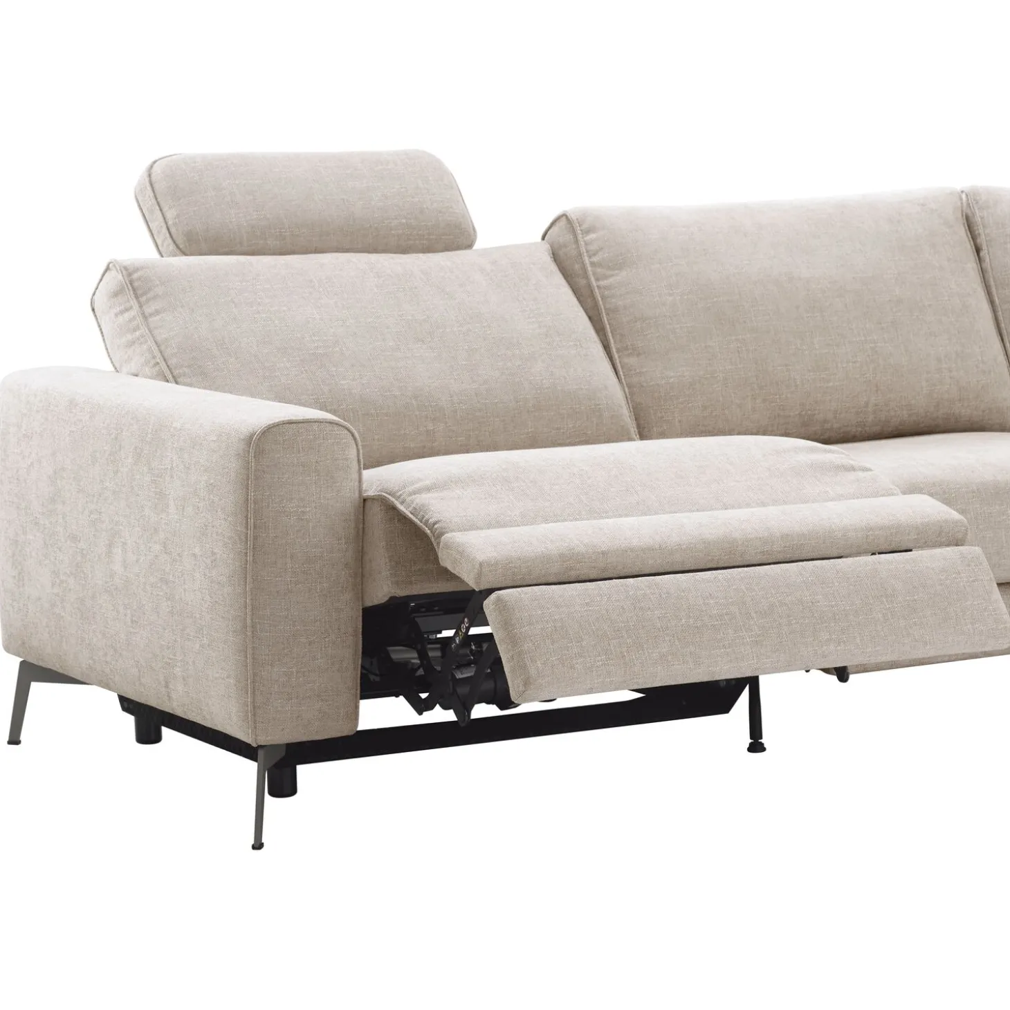 Hoekbank Linoza Naturel relaxfunctie links premium comfort