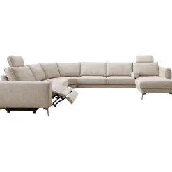 Hoekbank Linoza Naturel relaxfunctie links premium comfort