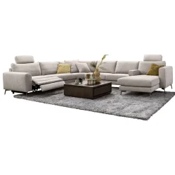 Hoekbank Linoza Naturel relaxfunctie links premium comfort