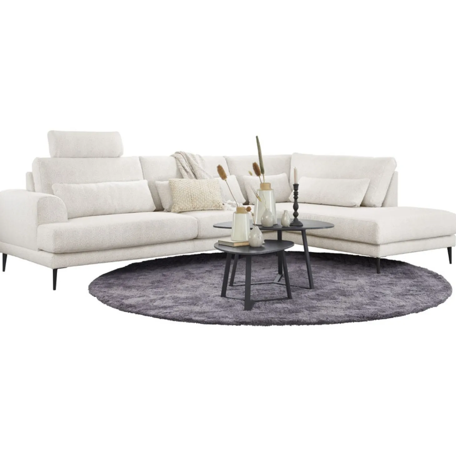 Hoekbank rechts Ansio Beige premium comfort